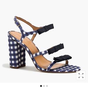 New in box - J Crew Factory Gingham Heels